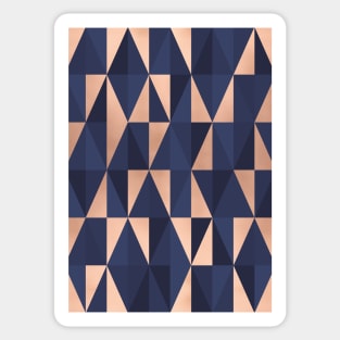 Rose Gold & Navy Geo Abstract Sticker